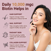 Biotin 10000mcg Tablets with Sesbania Grandiflora, Amla, Brahmi & Bamboo Extract | 60 Tablets