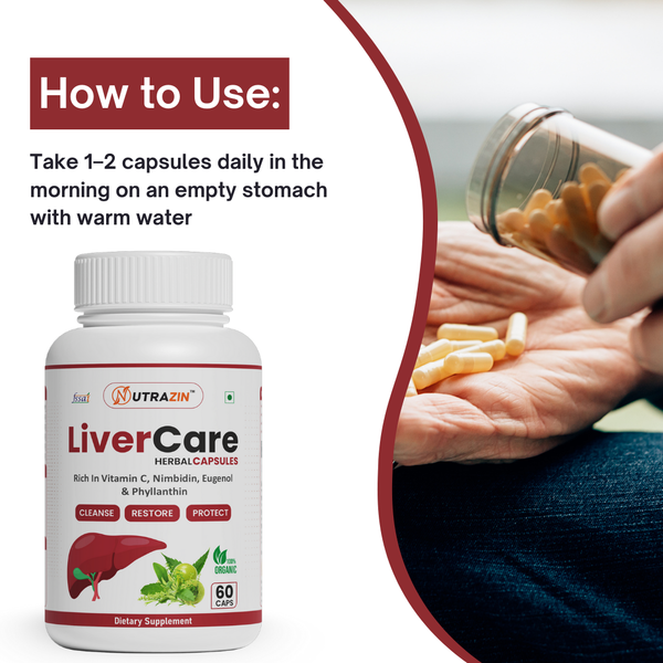 Nutrazin LiverCare Herbal Capsules β Liver Detox, Restore & Protection β 60 Capsules