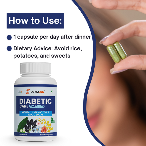 Nutrazin Diabetic Care Capsules | Natural Blood Sugar & Wellness Support