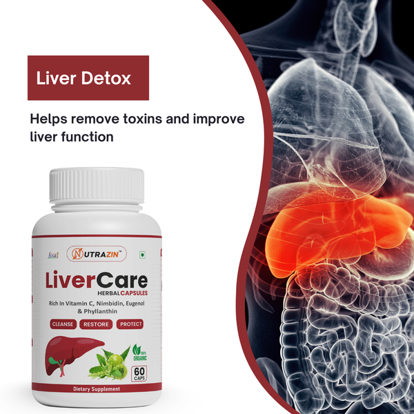 Nutrazin LiverCare Herbal Capsules β Liver Detox, Restore & Protection β 60 Capsules