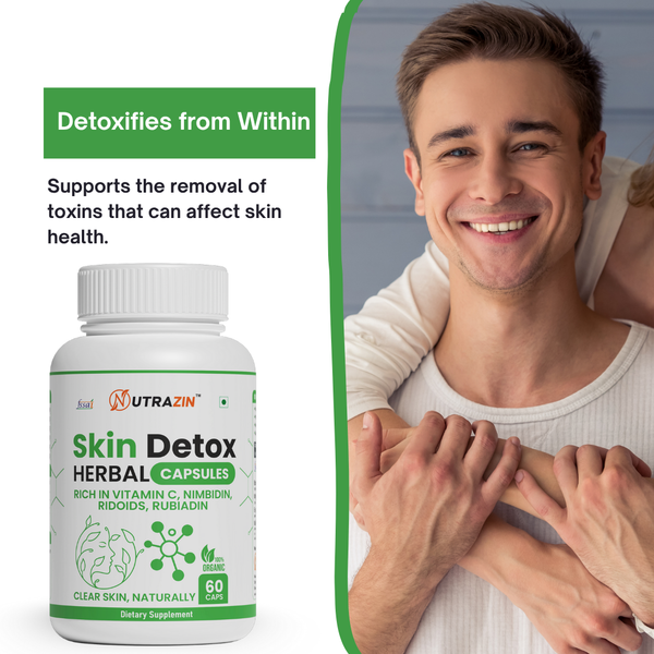 Nutrazin Skin Detox Capsules for Clear Skin, Acne Control & Natural Glow Support