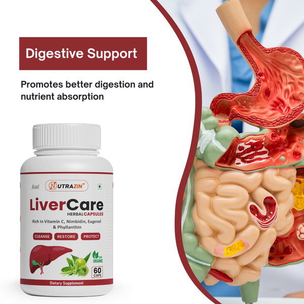 Nutrazin LiverCare Herbal Capsules β Liver Detox, Restore & Protection β 60 Capsules