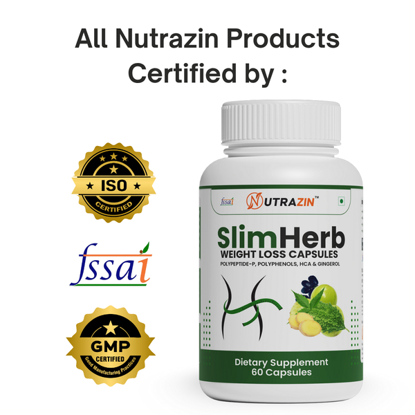 Nutrazin SlimHerb Capsules for Weight Loss, Fat Burn, Metabolism & Appetite Control