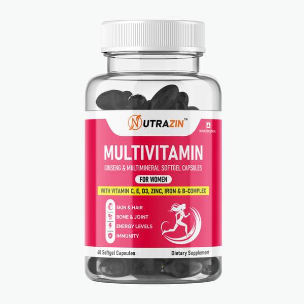 Nutrazin Multivitamin for Women | Ginseng, Multimineral & Softgel Capsules 1000 mg