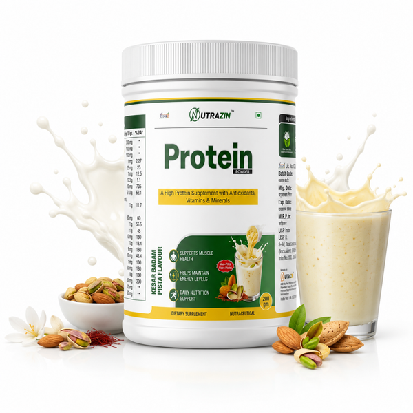 High Protein Powder Kesar Badam Pista Flavour | Vitamins, Minerals & Antioxidants | Daily Nutrition | 200g