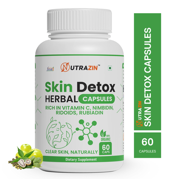 Nutrazin Skin Detox Capsules for Clear Skin, Acne Control & Natural Glow Support