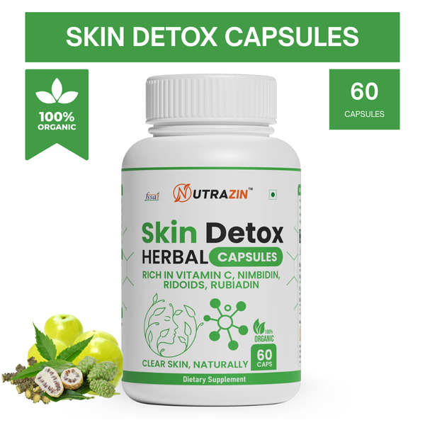 Nutrazin Skin Detox Capsules for Clear Skin, Acne Control & Natural Glow Support
