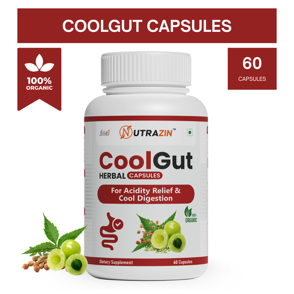 Nutrazin CoolGut Capsules | Herbal Acidity Relief & Cool Digestion Support