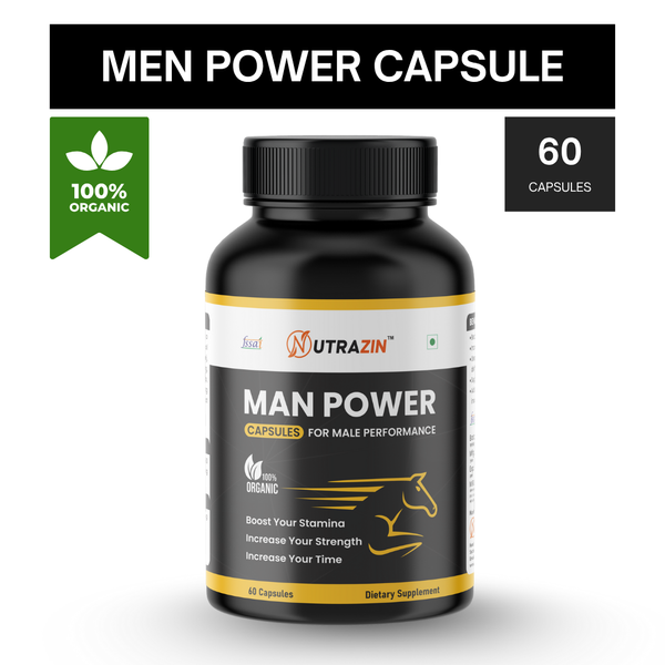 Nutrazin Men Power Capsules | Organic Stamina & Strength Support for Men | Performance & Energy Booster