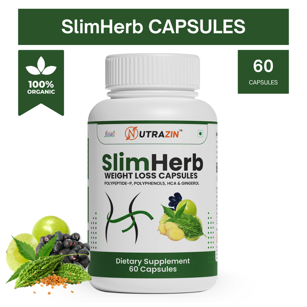 Nutrazin SlimHerb Capsules for Weight Loss, Fat Burn, Metabolism & Appetite Control