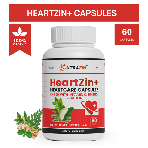 Nutrazin HeartZin+ Capsules | Daily Wellness Support | 60 Capsules