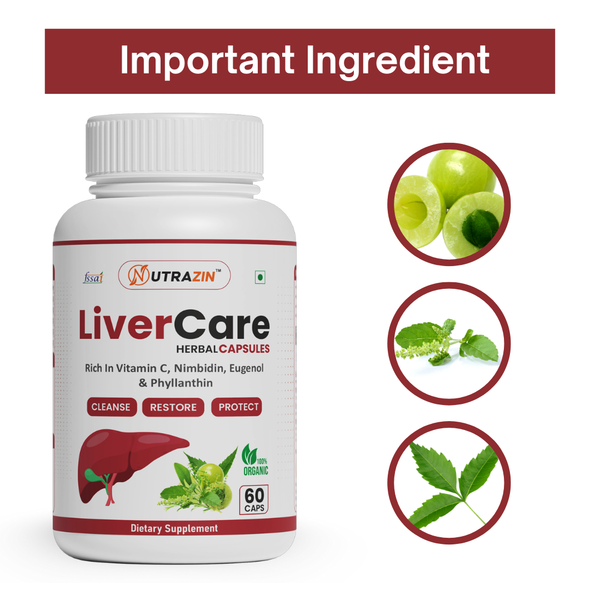 Nutrazin LiverCare Herbal Capsules – Liver Detox, Restore & Protection – 60 Capsules