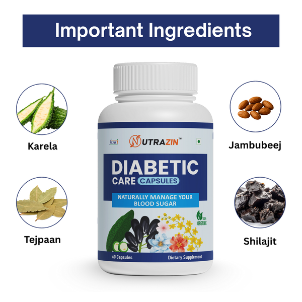 Nutrazin Diabetic Care Capsules | Natural Blood Sugar & Wellness Support