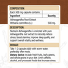 Nutrazin Ashwagandha Capsules for Stress Relief, Energy Boost & Vitality Support