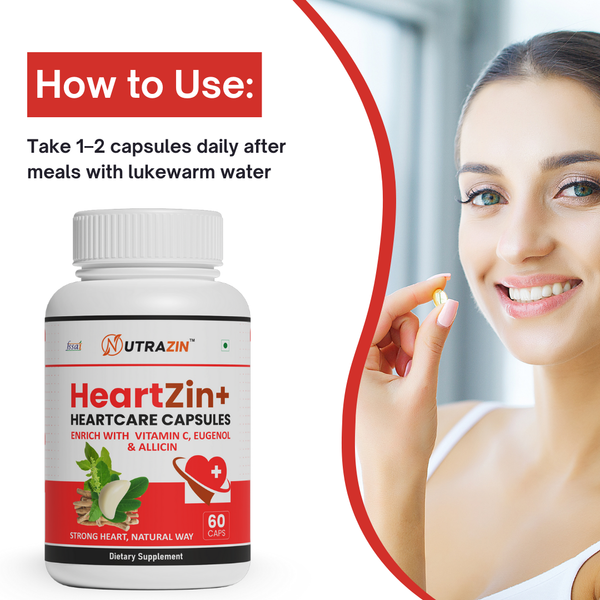 Nutrazin HeartZin+ Capsules | Daily Wellness Support | 60 Capsules