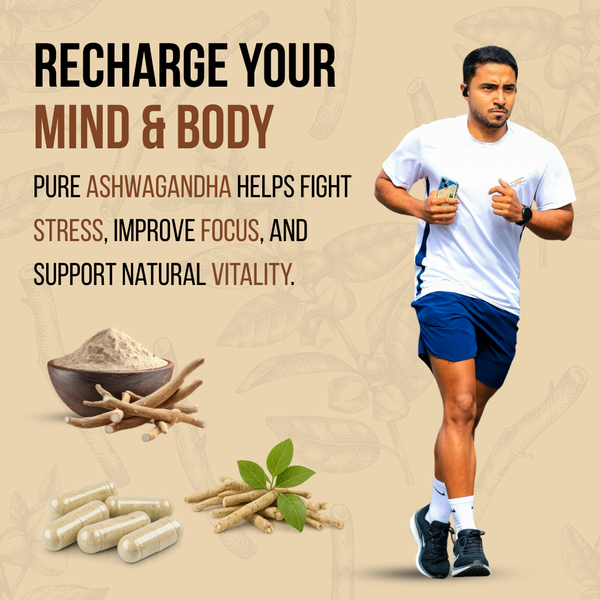 Nutrazin Ashwagandha Capsules for Stress Relief, Energy Boost & Vitality Support