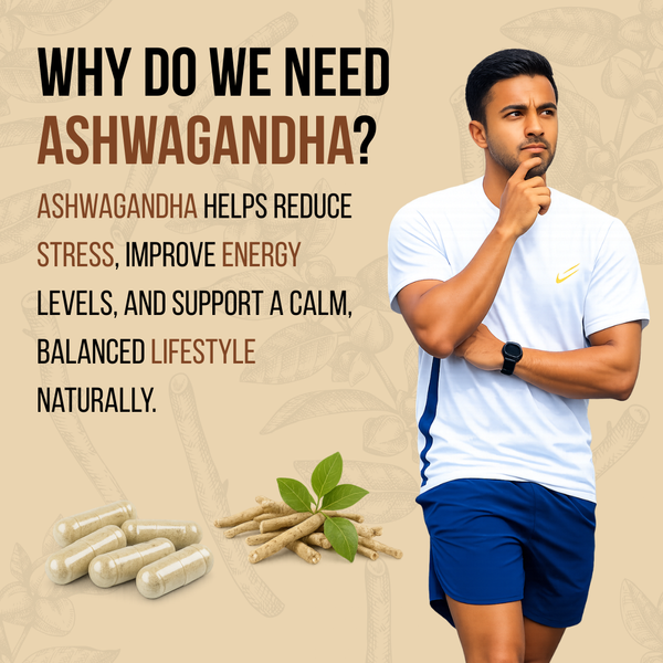 Nutrazin Ashwagandha Capsules for Stress Relief, Energy Boost & Vitality Support
