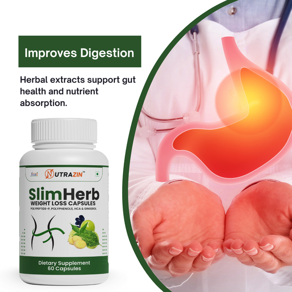 Nutrazin SlimHerb Capsules for Weight Loss, Fat Burn, Metabolism & Appetite Control