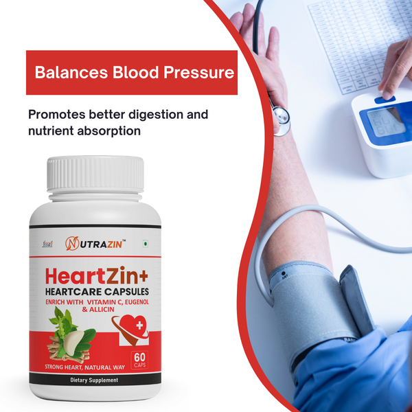 Nutrazin HeartZin+ Capsules | Daily Wellness Support | 60 Capsules
