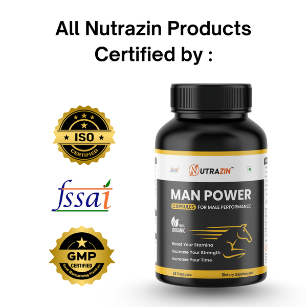 Nutrazin Men Power Capsules | Organic Stamina & Strength Support for Men | Performance & Energy Booster
