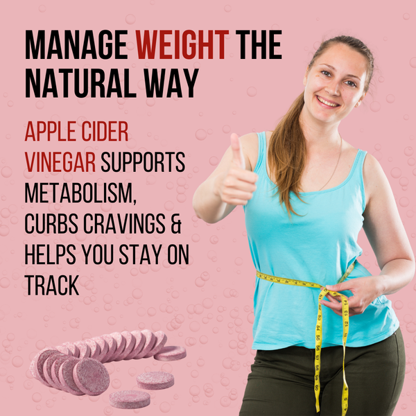 Apple Cider Vinegar Effervescent Tablets Apple Flavour | Daily Wellness Supplement | 15 Tablets