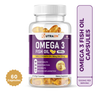 Omega-3 Fish Oil Capsules - 1000mg High Strength with 180mg EPA & 120mg DHA - 60 Capsules