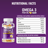 Omega-3 Fish Oil Capsules - 1000mg High Strength with 180mg EPA & 120mg DHA - 60 Capsules
