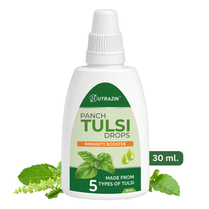 Nutrazin Panch Tulsi Drops 30ml – Ayurvedic Immunity Made from 5 Types of Tulsi